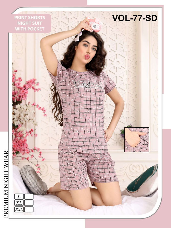 Vol 77 Sd By Fashion Talk Western Short Night Suit Catalog